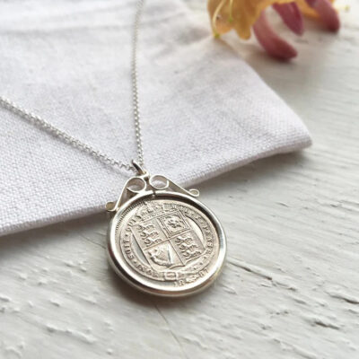 1887 Queen Victoria Sixpence Necklace