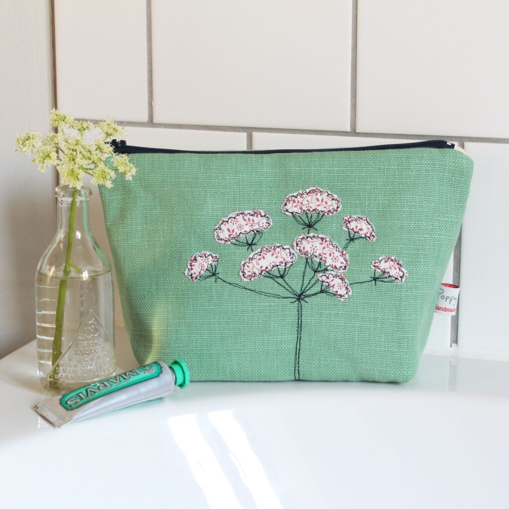 Wild Parsley Embroidered Make Up Bag