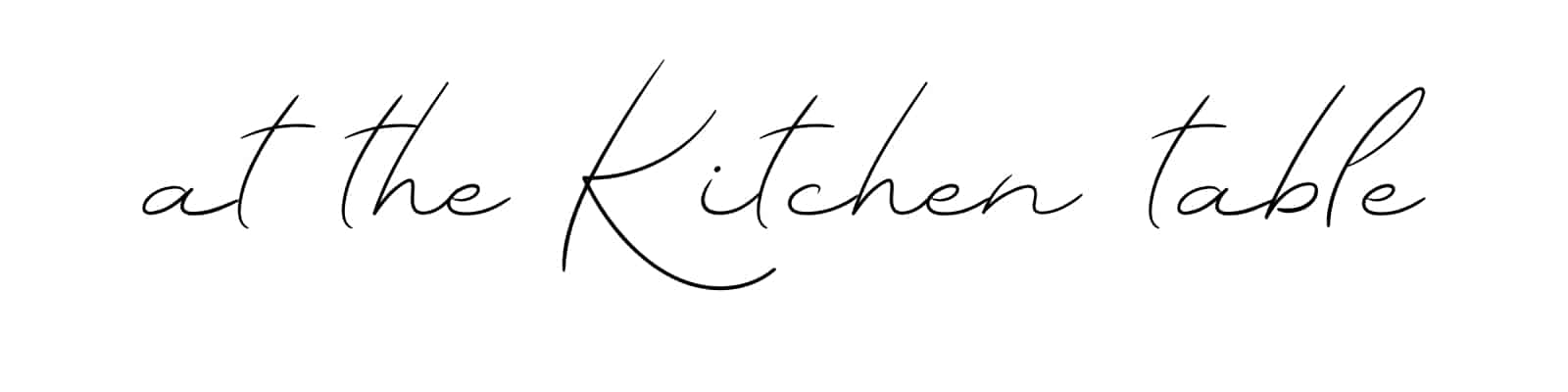 at the kitchen table