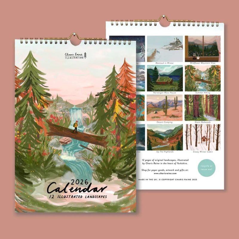 2026 Illustrated Nature Calendar by Charis Raine
