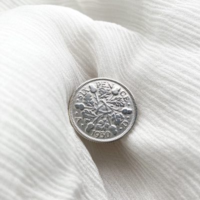 Acorns Sixpence Brooch