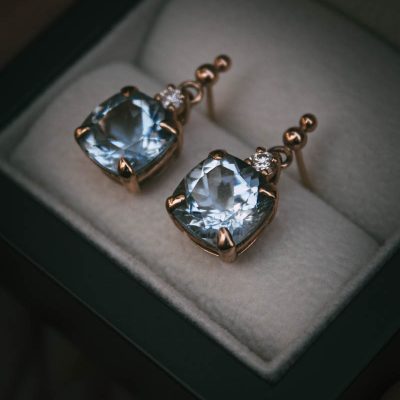 Moira Patience Fine Jewellery Aquamarine Diamond Earrings 2