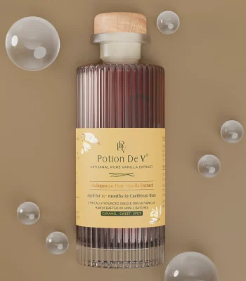 a bottle of vanilla extract rum