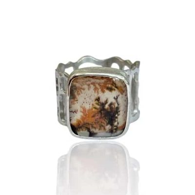Agate ramalina ring