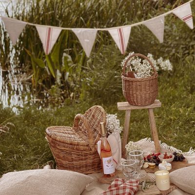 Alterme Linen Bunting - Red & Neutral