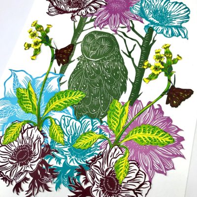 Cowslips original print collage