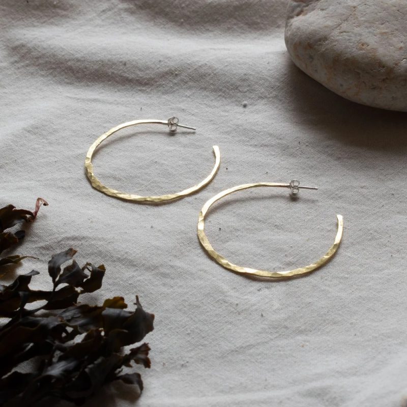 Crescent Hoops Brass by Kelpi Studio