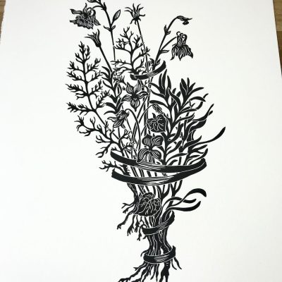 Hamnet Herbs limited edition linoprint