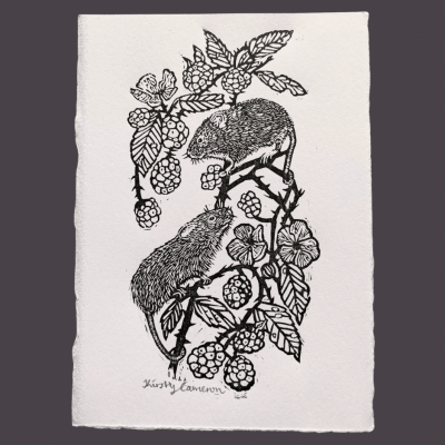 Harvest Mice in Brambles