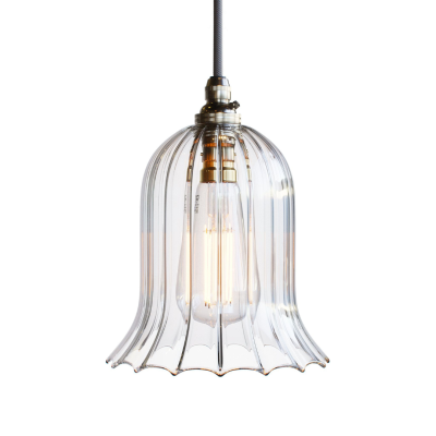 Humphrey Fluted Ribbed Clear Pendant Light