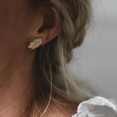 Garden Stud Gold Earrings by Only Through Shadows