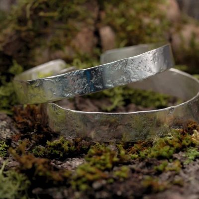 Weathered Stone Cuff Bangle by Silver & Fern