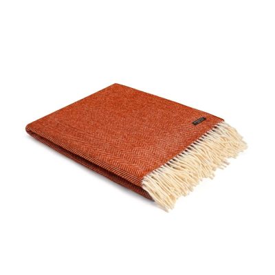 Lichen Orange Wool Throw