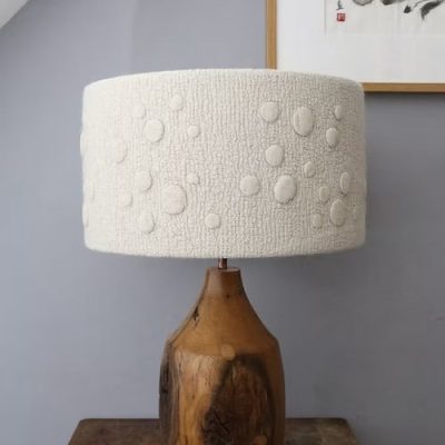 Scattered Discs Linen Disc Lampshade