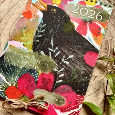 2026 Floral Art Calendar by Erika's Whimsical Art