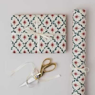 Luxury botanical wrapping paper sheets bundle