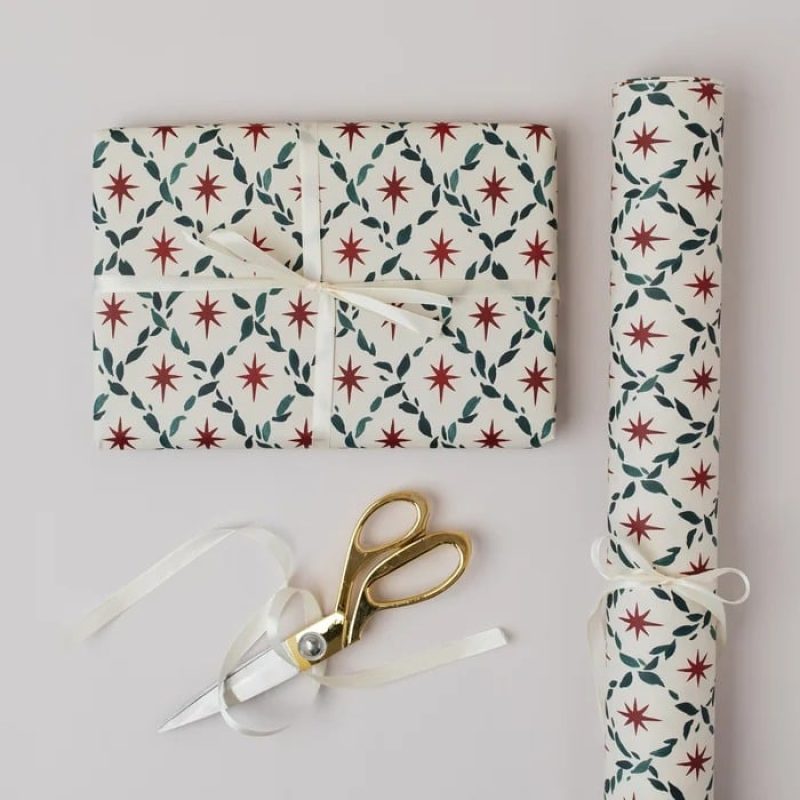 Luxury botanical wrapping paper sheets bundle