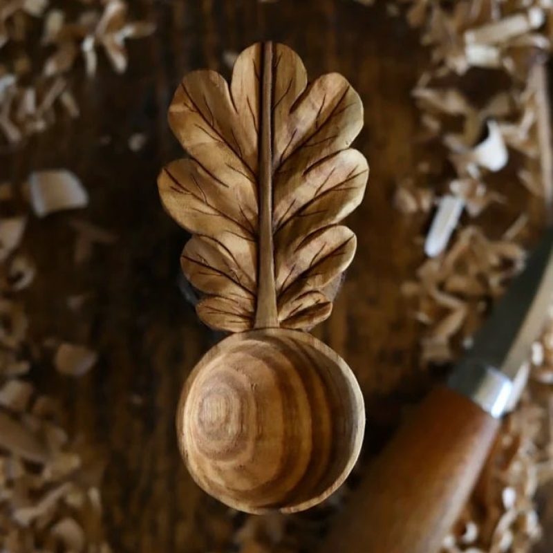 Oak Leaf Coffee Scoop