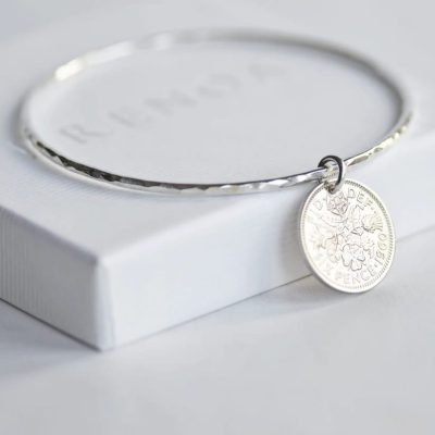 Sixpence Infinity Bangle - Coin Bracelet