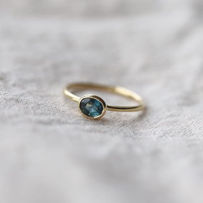 Teal Sapphire Ring