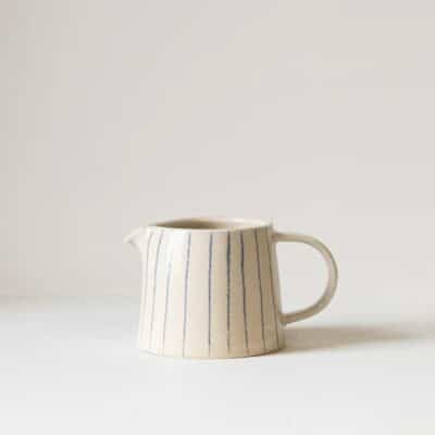 Blue Striped Coffee Jug