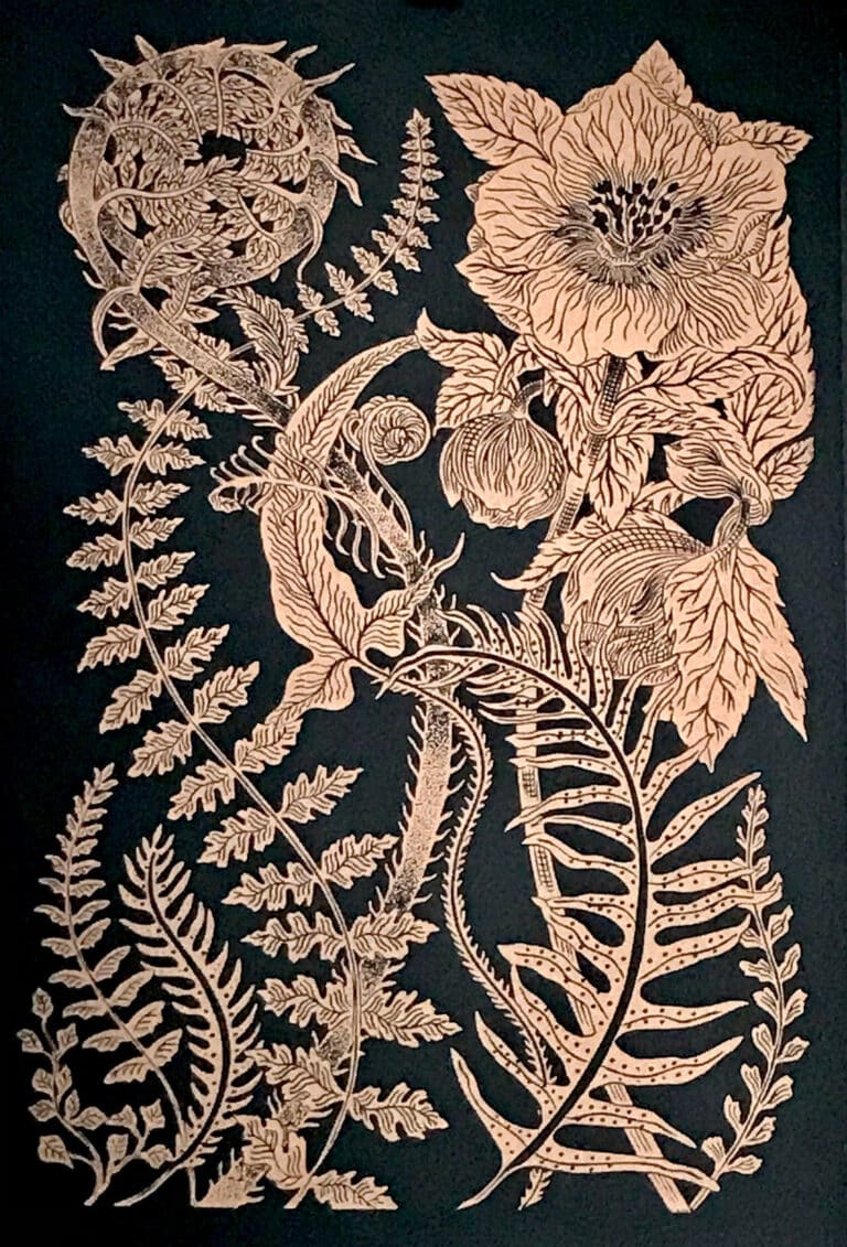 Wintering limited edition linoprint